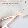 Eyelash Curler Set in Elegant Box with Mirror - Eyebrow Tweezers, Scissors - SILVER Image 7