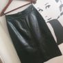 GIORGIO MOBIANI Black Leather Skirt With Pockets Image 4