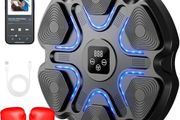 Music Boxing Machine, Smart Musical Boxing Machine Wall Mounted with Boxing Gloves Bluetooth Punching Machine 9 Adjustable Modes with LED Light Boxing Workout Equipment Target for Adult Kid Exercises