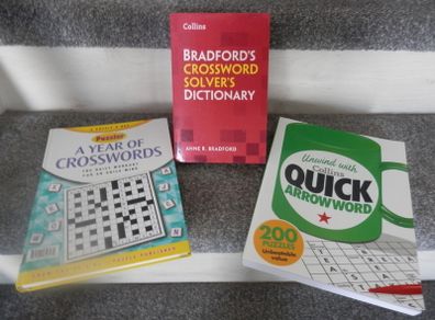 3 NEW Crossword, Arrowword & Crossword Solver Books.  5Euro