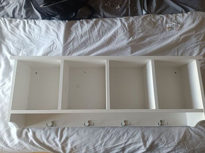 shelving unit with hangers