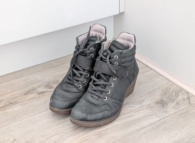 Ecco Leather Ankle Boots - Size 36 (black)