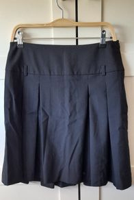 zara pleated skirt black med