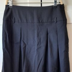 zara pleated skirt black med
