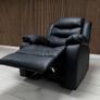 Roma recliner Sofa 3+2 seater black leather Image 2