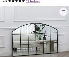 Large Metal Arch Wall Mirror