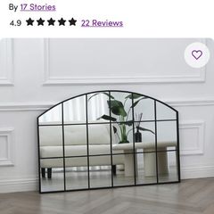 Large Metal Arch Wall Mirror