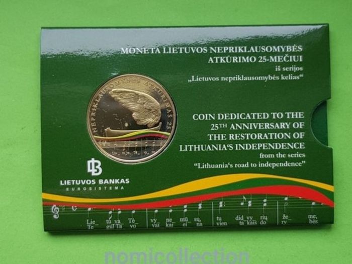 Lithuania 2015 year Proof coin.