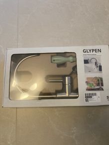 GLYPEN Mixer tap, stainless steel effect