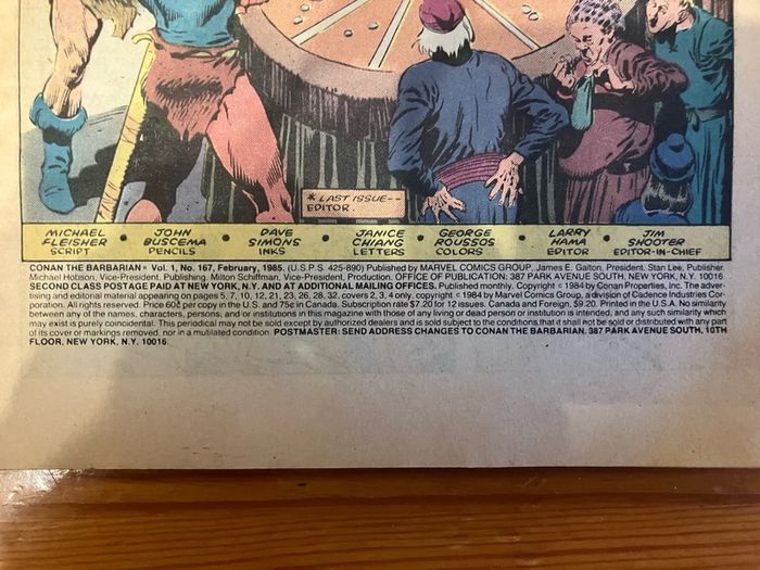 Comic: 'Conan The Barbarian' no. 167 (February 1985)