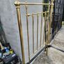19th Cent three foot wide all brass bed . polished. Image 5