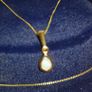 9 ct gold necklace with African opal pendant Image 3