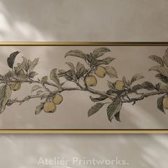 Atelier Printworks Apple Tree Gold Framed Canvas Print