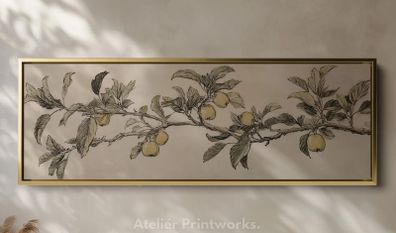 Atelier Printworks Apple Tree Gold Framed Canvas Print