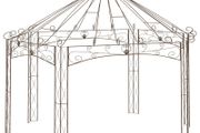 Garden Pavilion Antique Brown 558x350x408 cm Iron