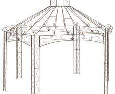 Garden Pavilion Antique Brown 558x350x408 cm Iron