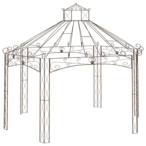 Garden Pavilion Antique Brown 558x350x408 cm Iron