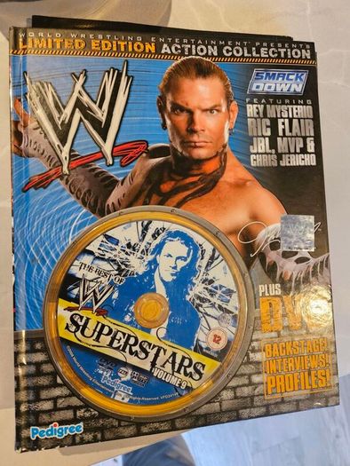 WWE WWF wrestling books with dvds