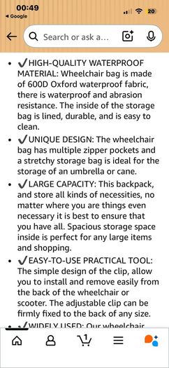 wheelchair accessories