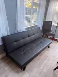Leather sofa bed