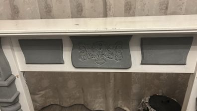 wooden fireplace surround