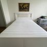 IKEA HEMNES Bed frame with mattress, white stain Valevag medium firm, Standard King Image 2