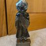 Large Vintage Brass Standing Buddha Statue Image 2