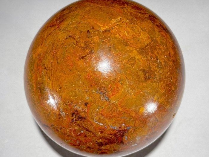 Sphere On Stand - Red Jasper