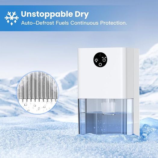 Dehumidifier for Home 22.5W  1800ML Electric Dehumidifiers 400ML/Day Auto Off 4/8H Timer Auto Defrost Ultra Quiet 7 Coloured LED Portable Dehumidifier for Drying Clothes Bedroom, Bathroom, Wardrobe, RV