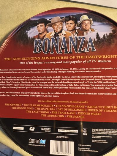 Bonanza John Wayne 5 Classic Films In Round Tin.