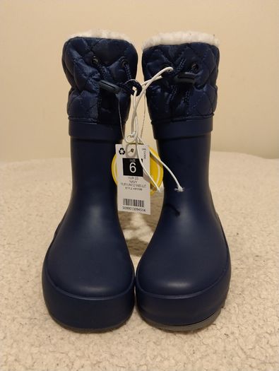 Navy Fur Lined Wellies, New With Tags
