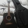 left hand harley benton black acoustic. Full size. Perfect for beginner or advanced Image 2