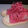 SALE!  BIRTHDAY Girls' Faux Suede High Top Pink Trainers Image 2