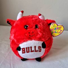 TY Beanie Ballz , Chicago Bulls Benny the Bull (Rare)