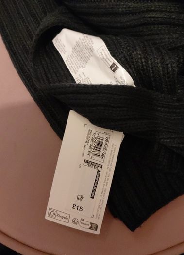 Marks and Spencer mens rib scarf with tags