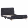 Bed Frame Dark Grey Fabric 120x190 cm Image 2