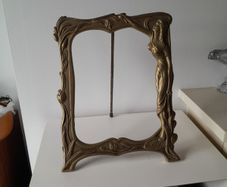 Art Nouveau Solid Brass Picture Frame Large