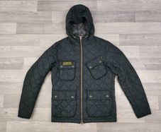 Barbour International Paxton Quilted Biker Jacket Mens Medium