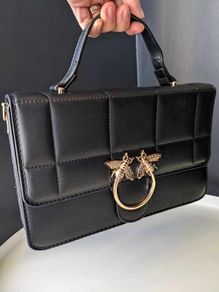 Black Quilted Top Handle Cross Body Bag - BRAND NEW