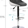 SET OF 2 Bar Stool with Backrest Height-Adjustable Swivel Stool, Kitchen Stool Image 5