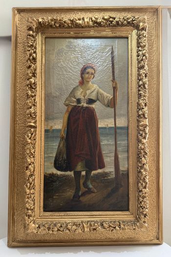 Pair of 19th C. Italian Oil Paintings by Ernesto Jolli - In Original F.G. Davis Belfast Frames