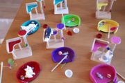 Handmade cat play sets for dolls houses