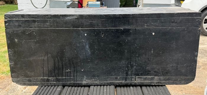 large vintage wooden tool chest (1 )