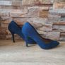 Blue Suede High Heels, size 6 Image 2