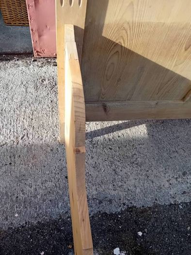 Antique  French Pine Sleigh Bed