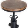 Bar stool Swivel Chair Dining Wooden Top Adjustable W/Footrest Pine Wood Steel Brown (FREE EXPRESS SHIPPING) Image 9