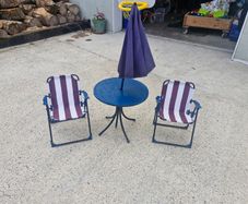 Childrens patio table and chairs