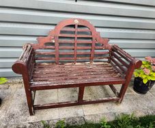 Teak garden bench