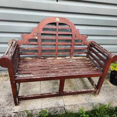Teak garden bench