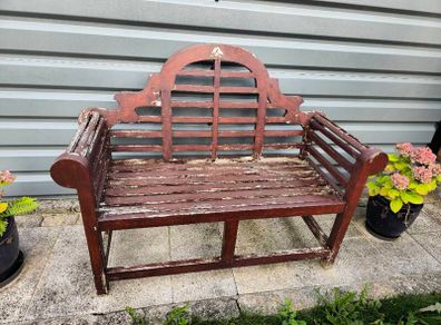 Teak garden bench